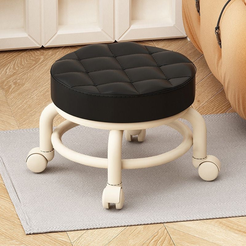 Tabouret Roulant en Cuir PU Luxe | Idéal pour Spas & Salons de Beauté (30cm x 28cm)