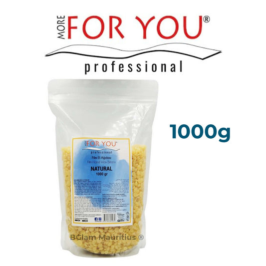 MORE FOR YOU Natural Film Hard Wax Beans 1000g | Smooth & Gentle Care