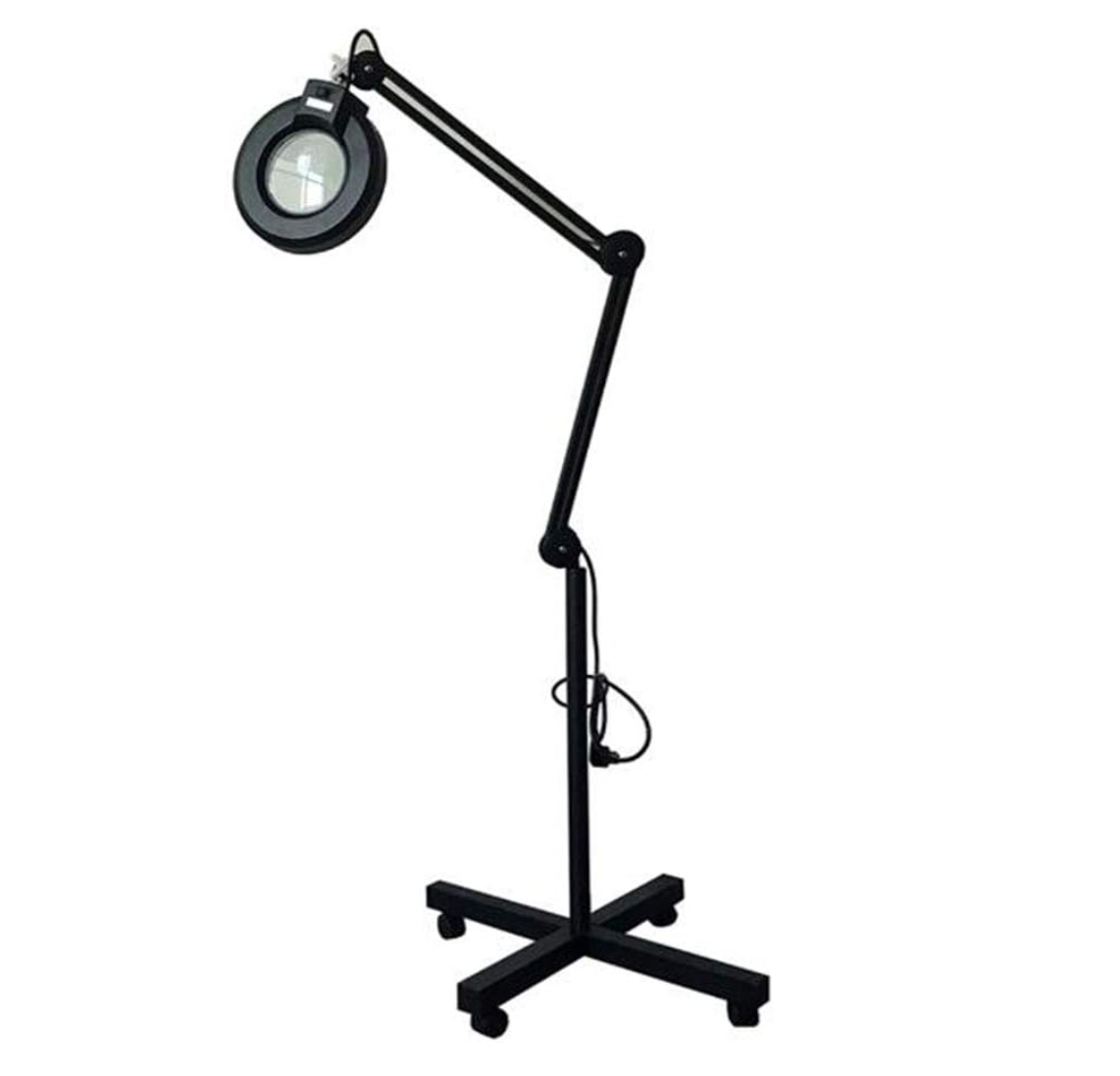 Lampadaire loupe avec support roulant