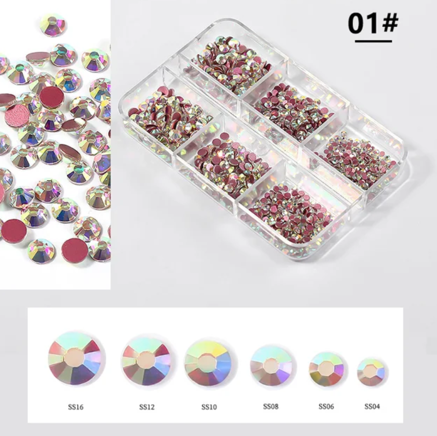 3D SS3-SS16 Mixte Verre Ongles Decorations