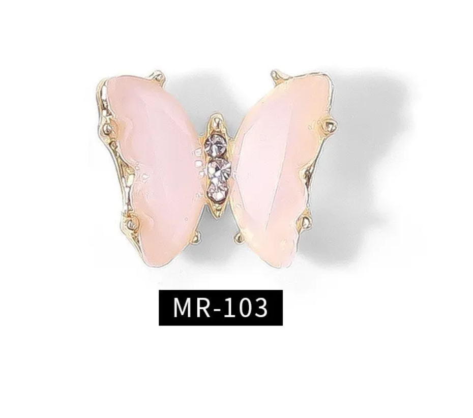 3D Nail Fashion Jewelry | Gold Butterfly | 12 colors