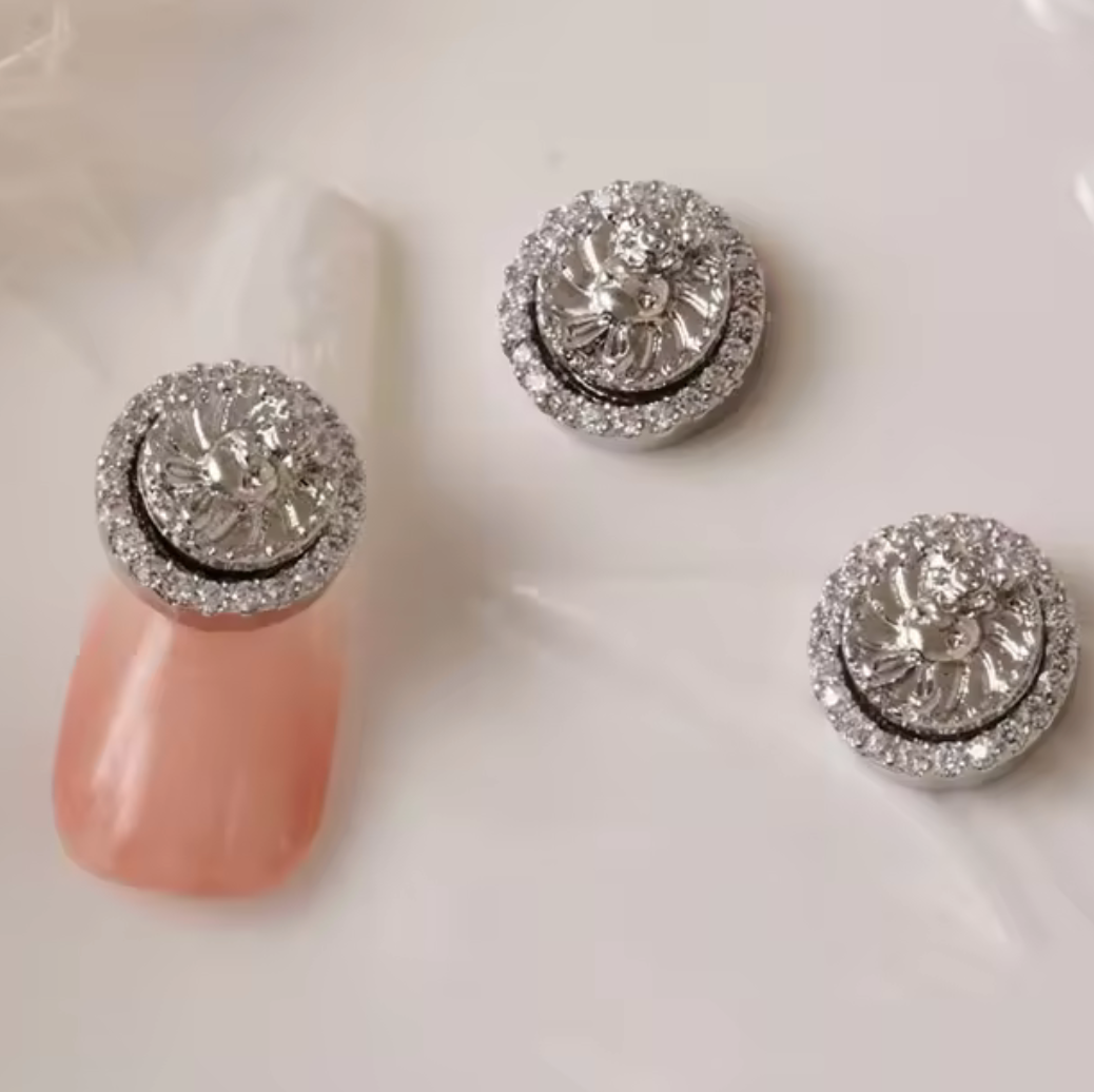 Bijoux fantaisie 3D pour ongles | Style lapin | Couleur or ou argent | Vendu à l'unité