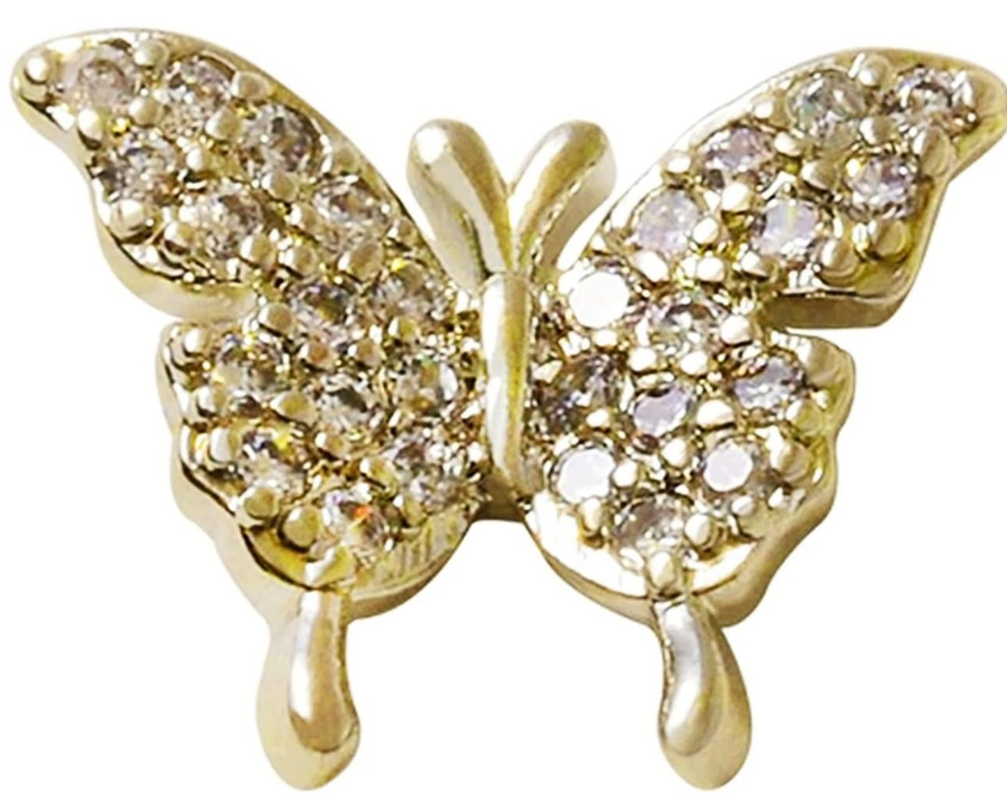 3D Nail Fashion Jewelry | Butterfly | K-3163 & K-3164 | Gold or Silver | Sold by the piece