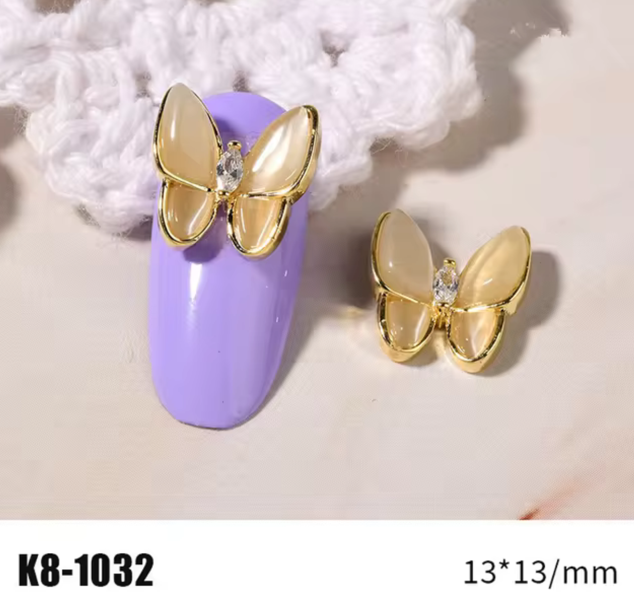 Bijoux fantaisie 3D pour ongles | Style Papillon | Vendu à l'unité