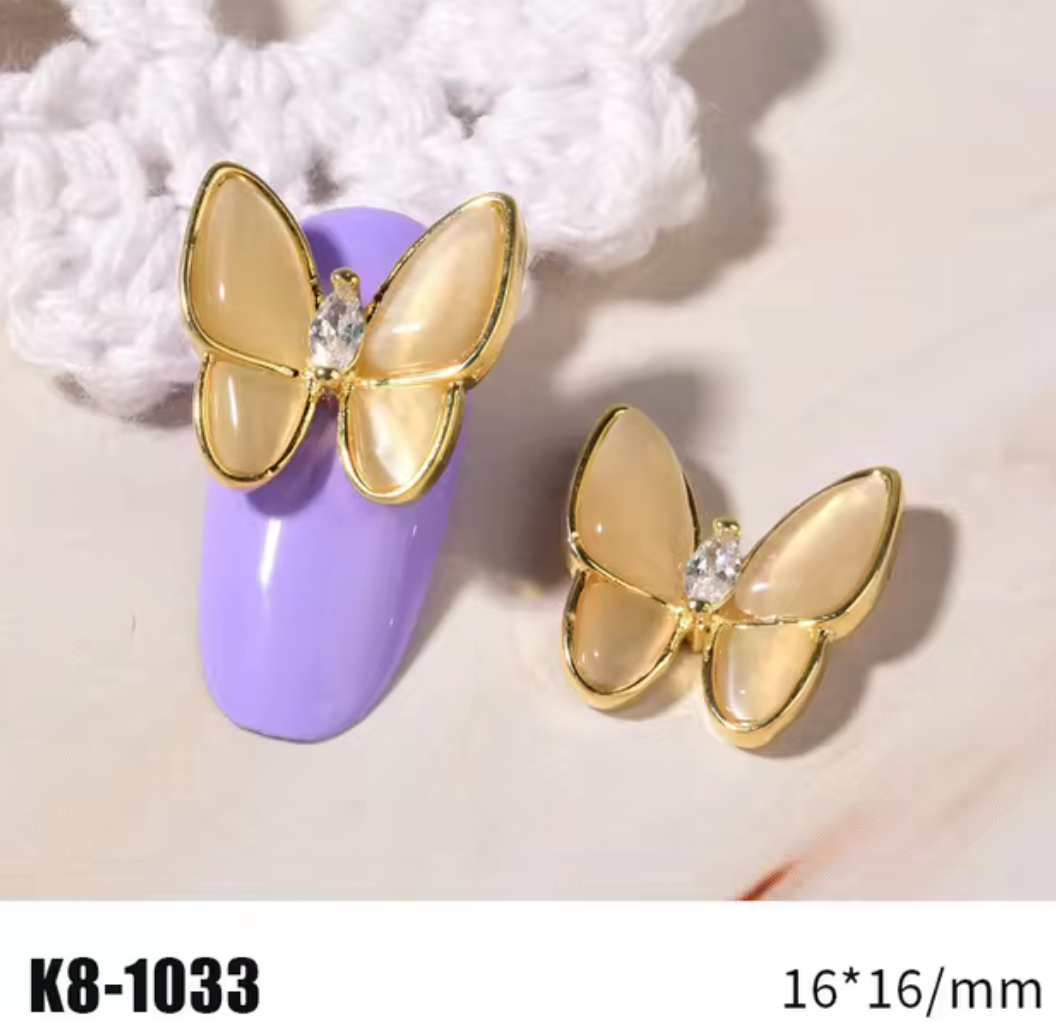 Bijoux fantaisie 3D pour ongles | Style Papillon | Vendu à l'unité