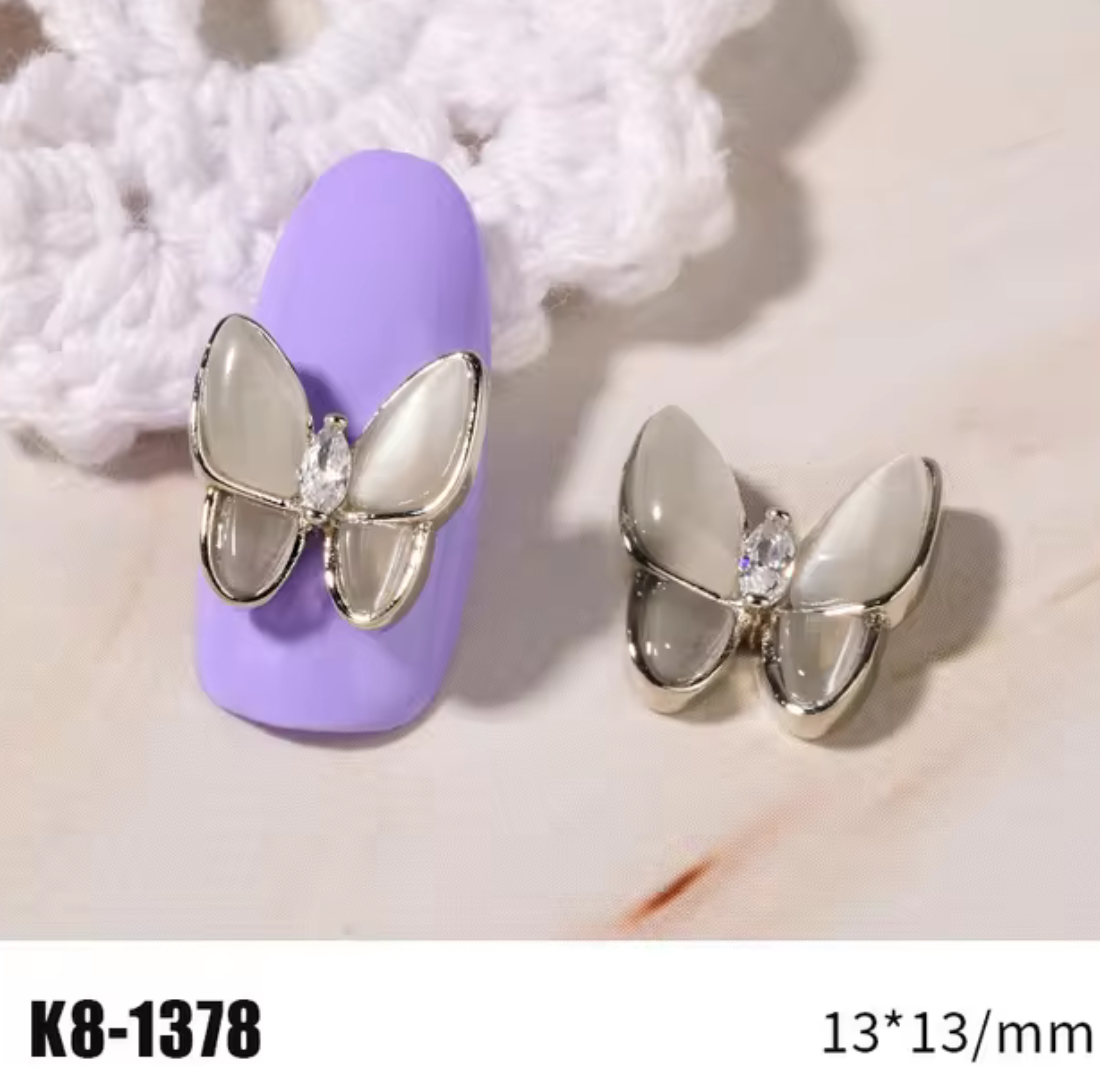 Bijoux fantaisie 3D pour ongles | Style Papillon | Vendu à l'unité