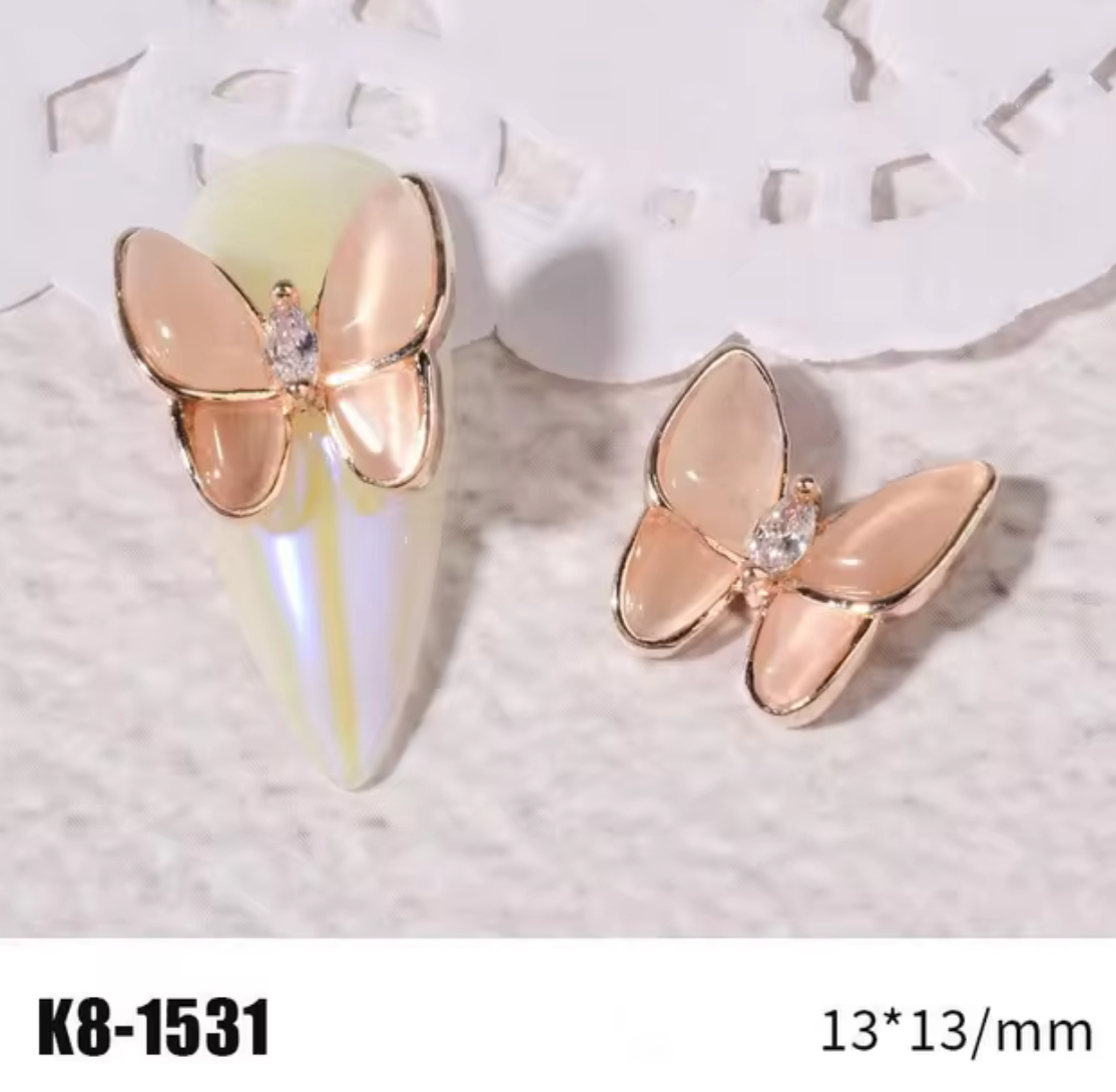 Bijoux fantaisie 3D pour ongles | Style Papillon | Vendu à l'unité