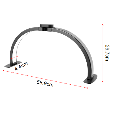 LED Professional Half-Moon Table Lamp | 308 Lamp Beads | 3000 to 6500K | Black or White
