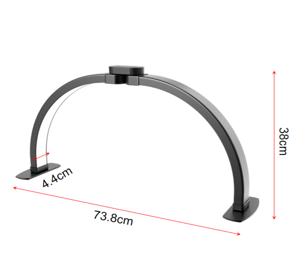 LED Professional Half-Moon Table Lamp | 308 Lamp Beads | 3000 to 6500K | Black or White