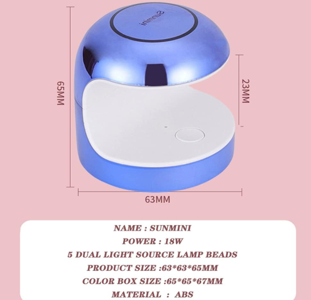 18W Mini Portable LED Nail UV Lamp