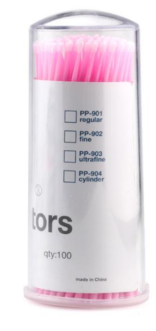 Applicateurs de micro-pinceaux jetables pour extension de cils (100 pièces par boîte)