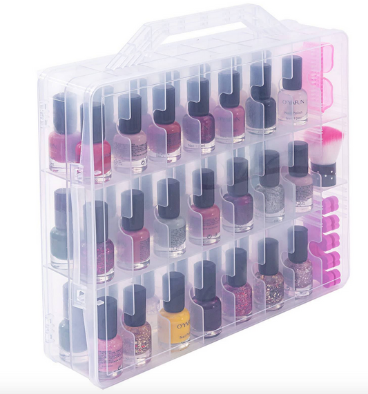 Boîte de rangement pour vernis à ongles à 48 cellules