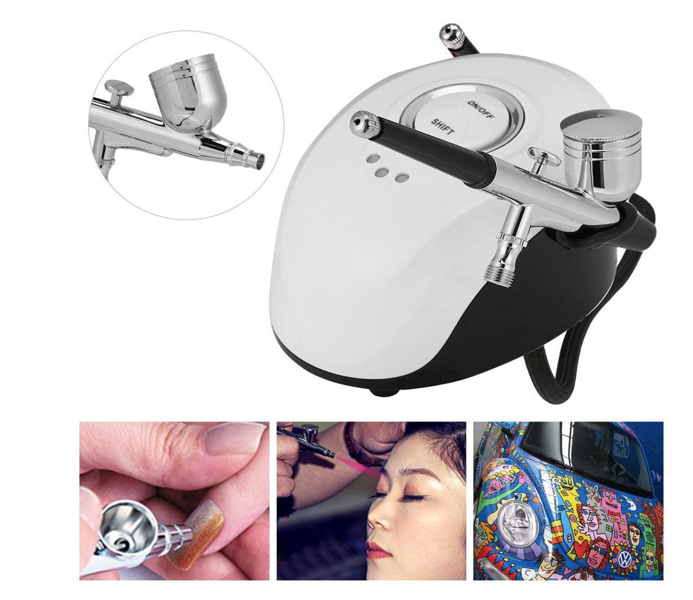 Tattoo Makeup Nail Painting Spray Art Gun Kit for Makeup, Body Painting, Temporary Tattoos