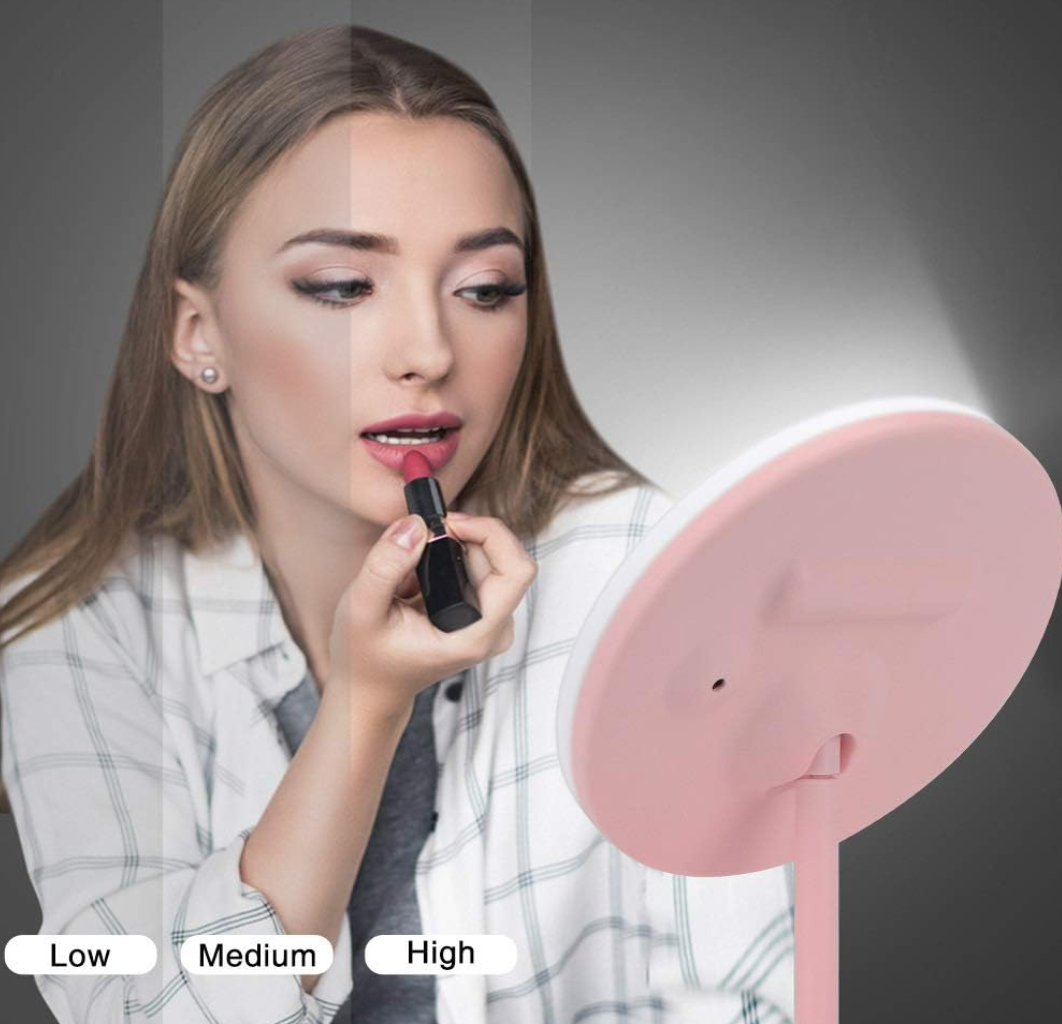 Miroir de Maquillage Éclairé Rechargeable | Blanc