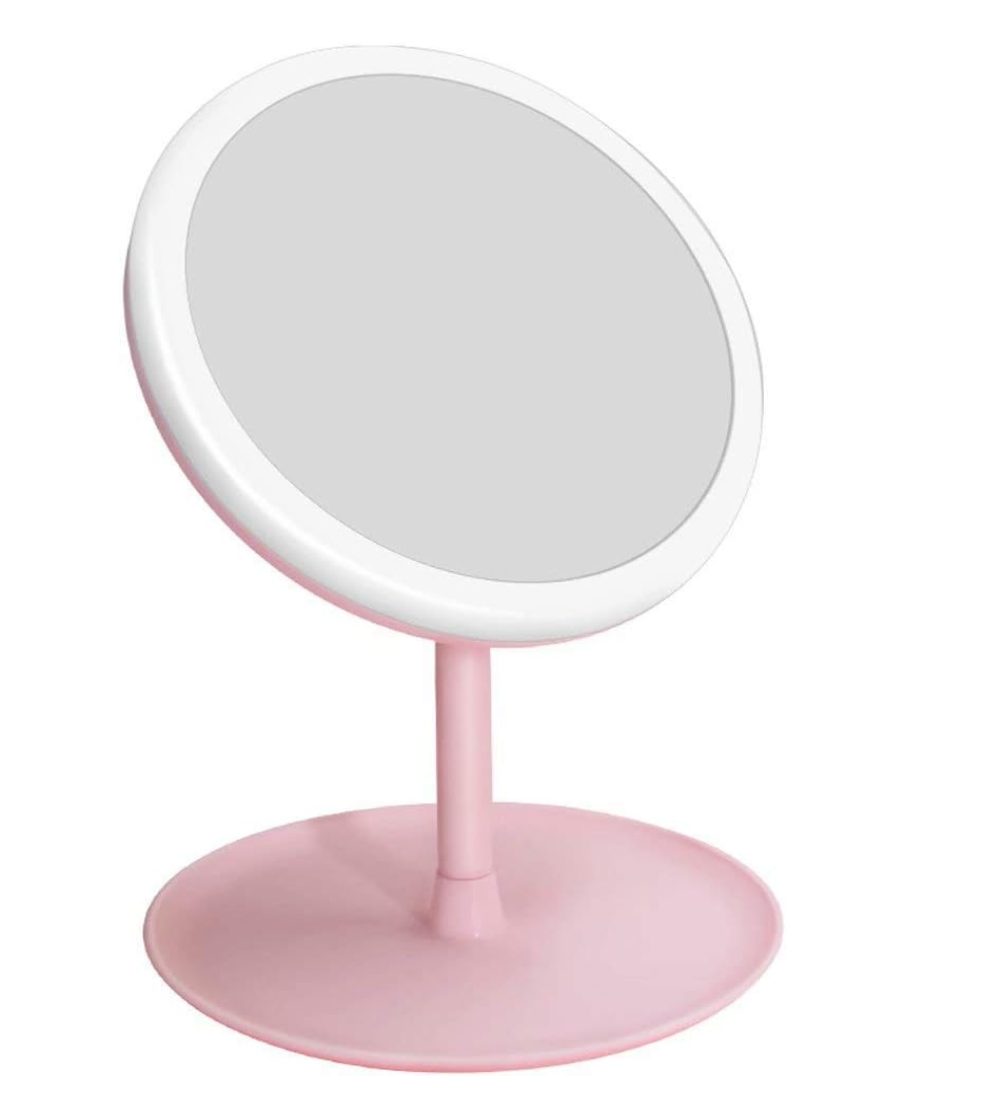 Miroir de Maquillage Éclairé Rechargeable | Rose