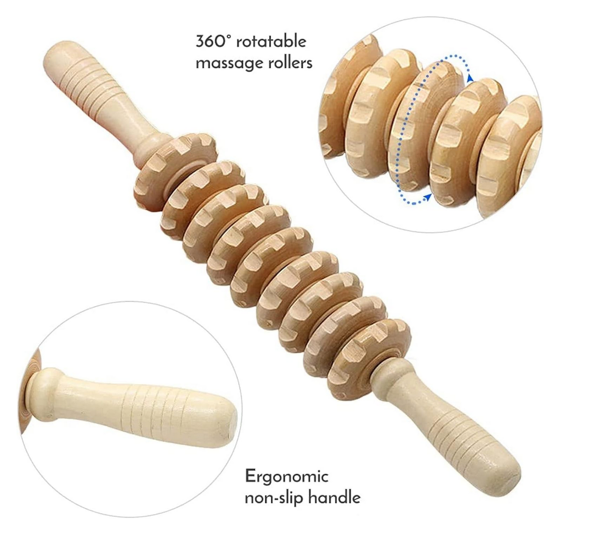 Wooden Massage Roller for Maderotherapy