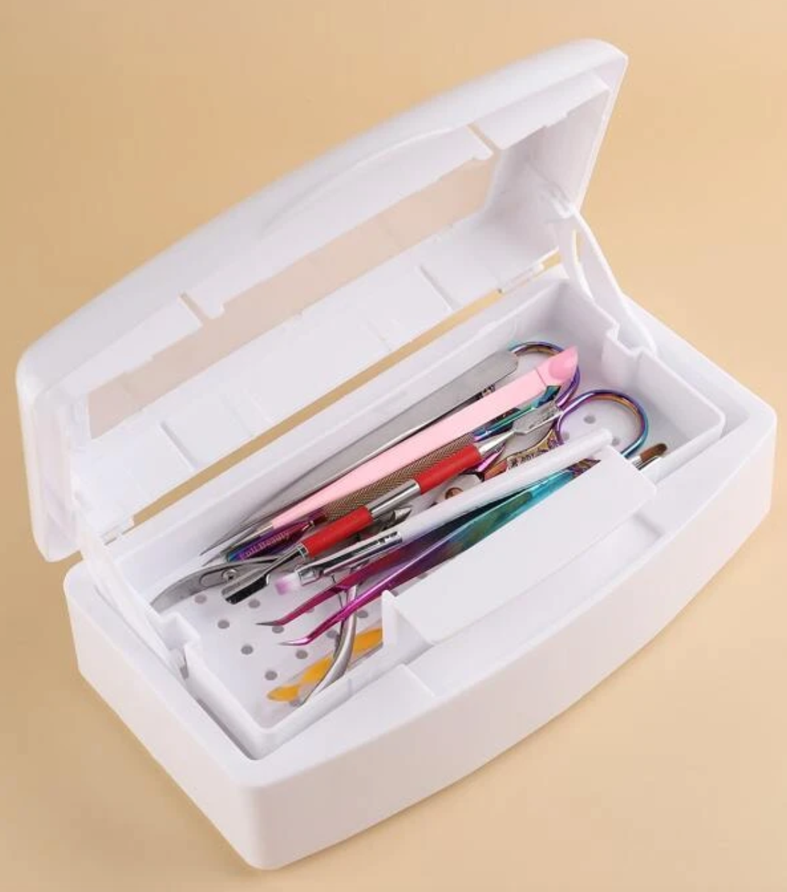 White Nail Tool Sterilizer Box