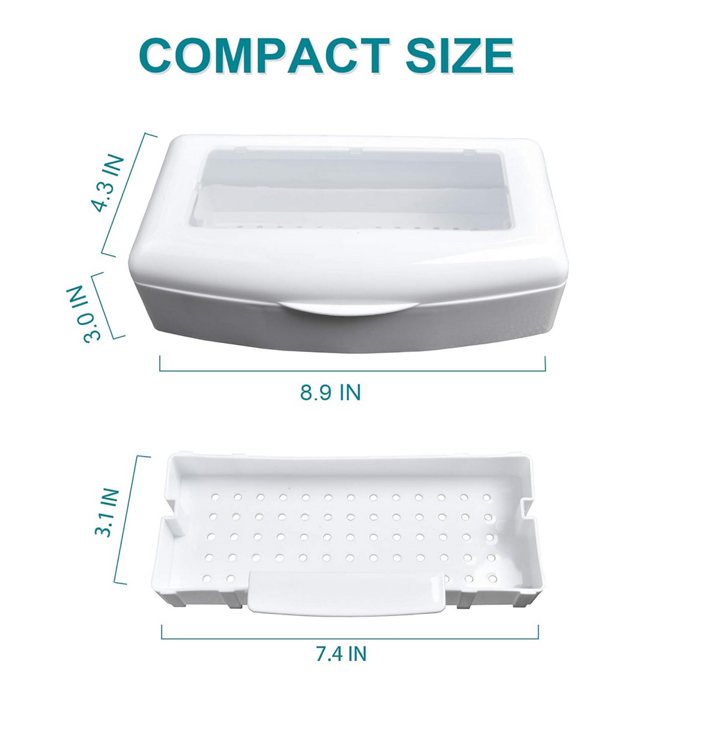 Boîte de Stérilisation Blanche pour Outils à Ongles