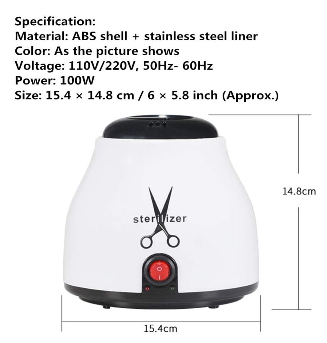 Nail Sterilizer with Disinfection Cup and Beads