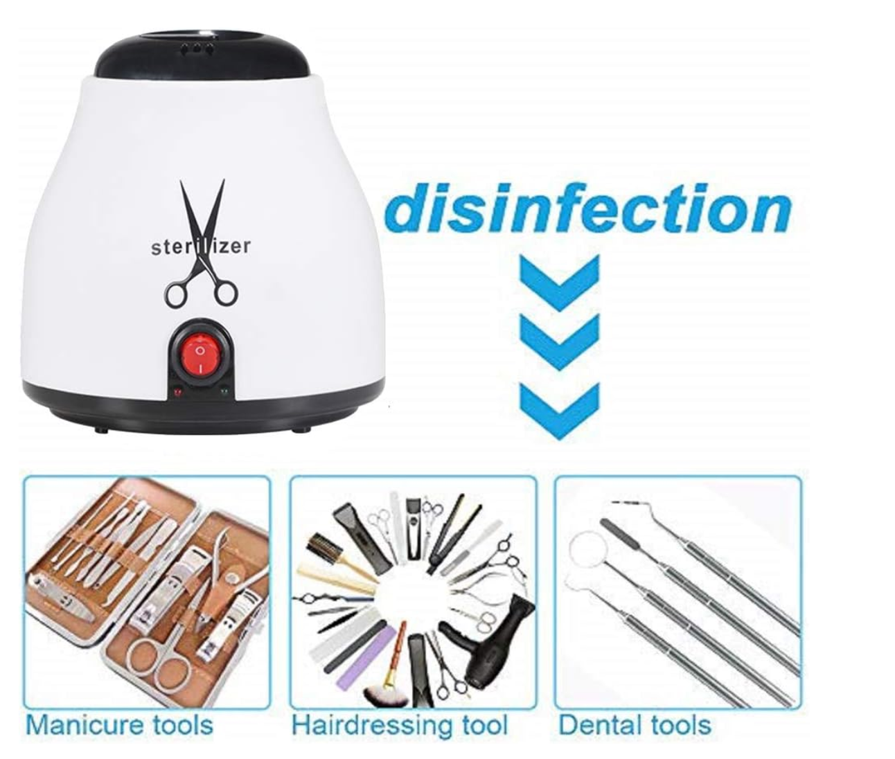 Nail Sterilizer with Disinfection Cup and Beads