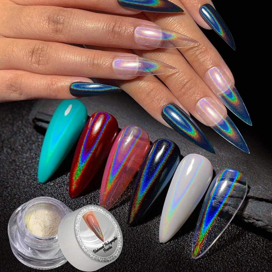 Poudre à Ongles Chromée Holographique