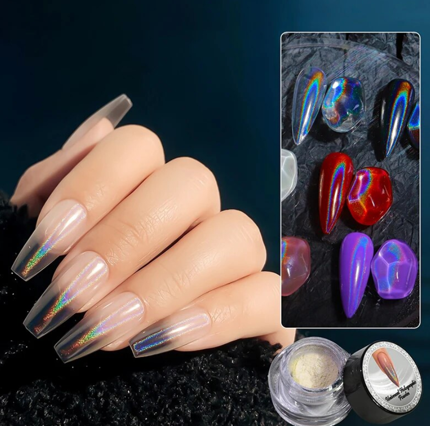 Poudre à Ongles Chromée Holographique