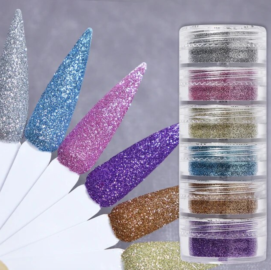 Ultra Fine Glitter Powder (6pieces)