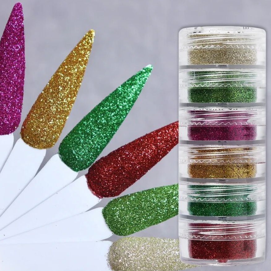 Poudre de paillettes ultra fines (Lot de 6)