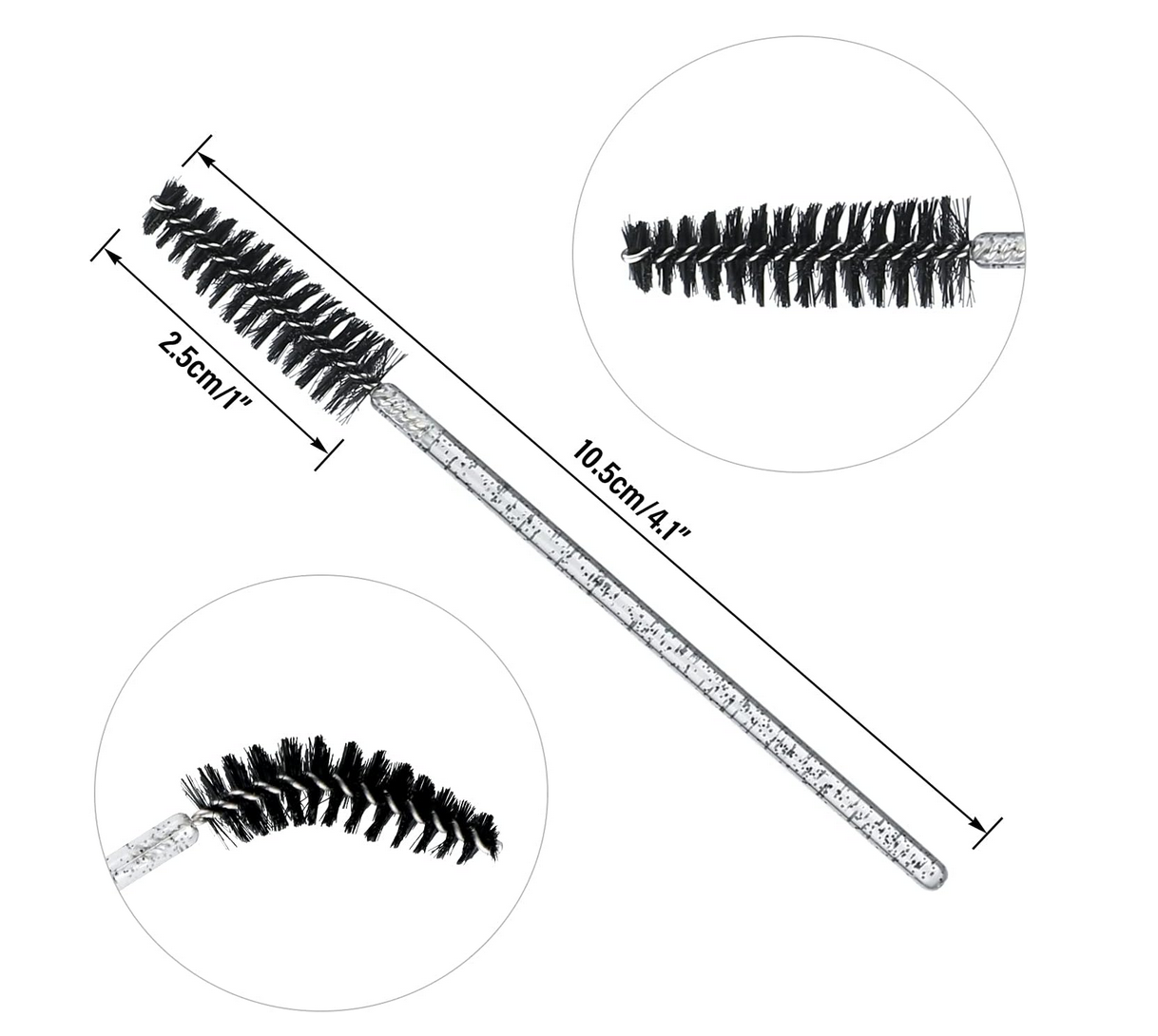 Brosse de Mascara Cils Jetable - Cristal (50pièces)