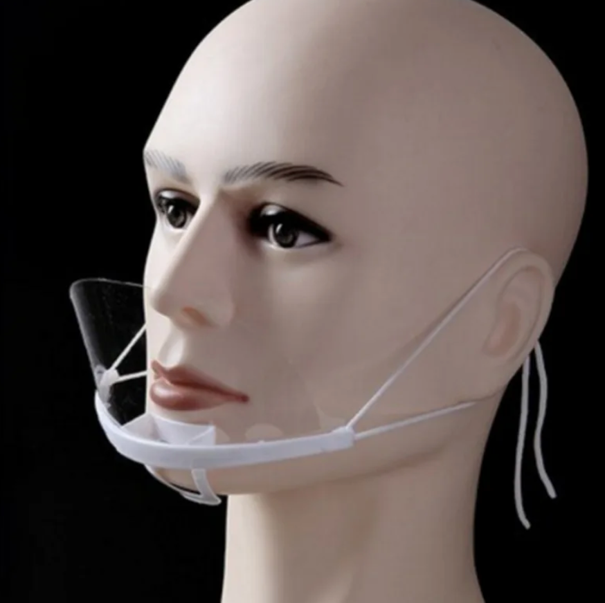Masque de protection transparent (lot de 50 pièces)