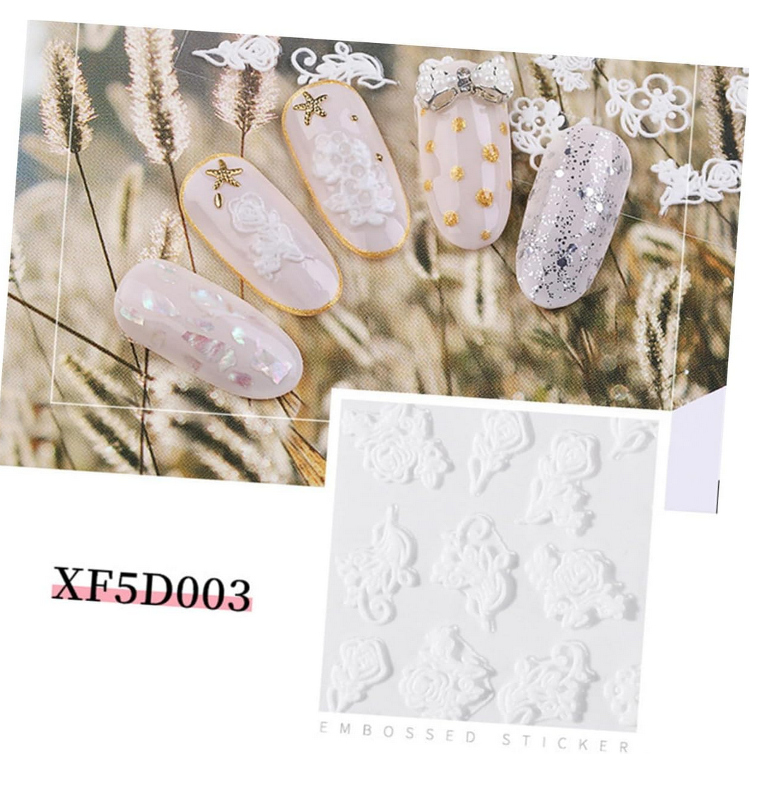 5D Embossed Nail Art Stickers - XF5D003