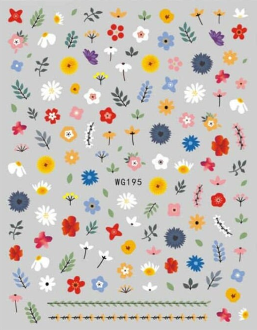 Nail Stickers | Leaf & Flower | WG195