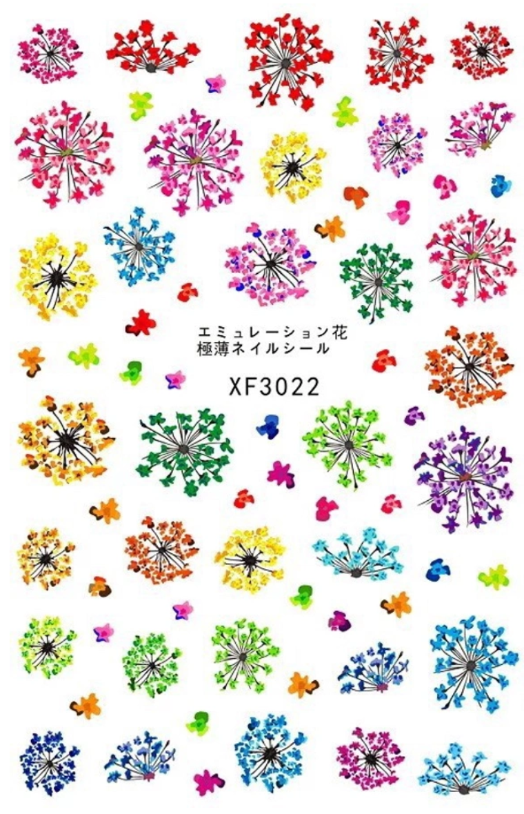 Nail Stickers | Flower | XF3022