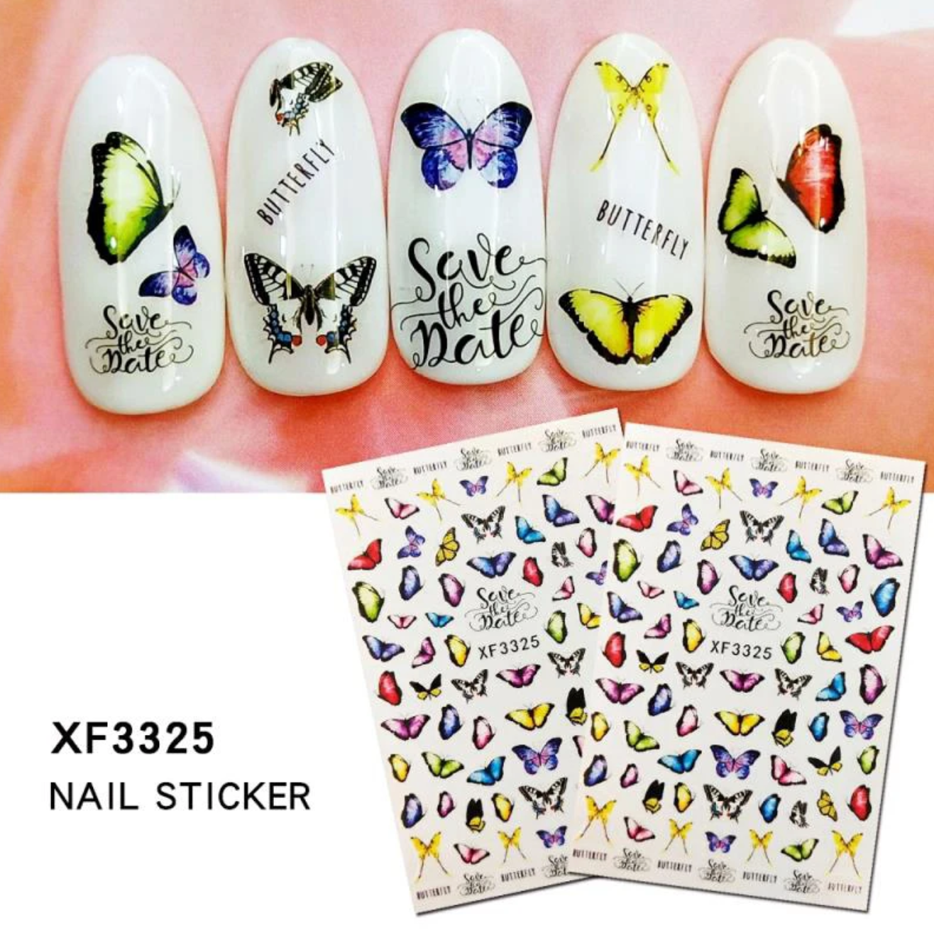 Nail Stickers | Butterfly | XF3325