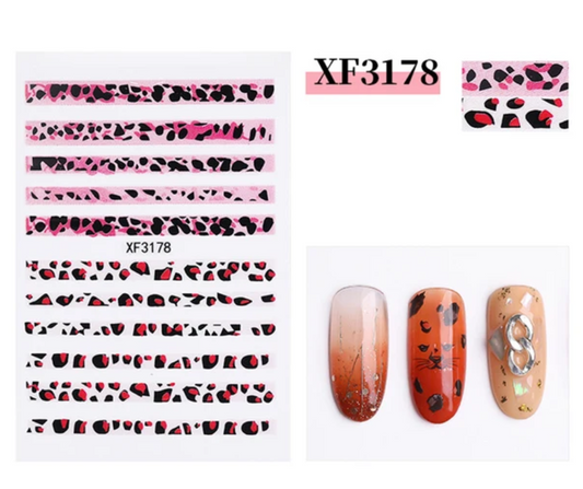 Nail Stickers | Leopard | XF3178