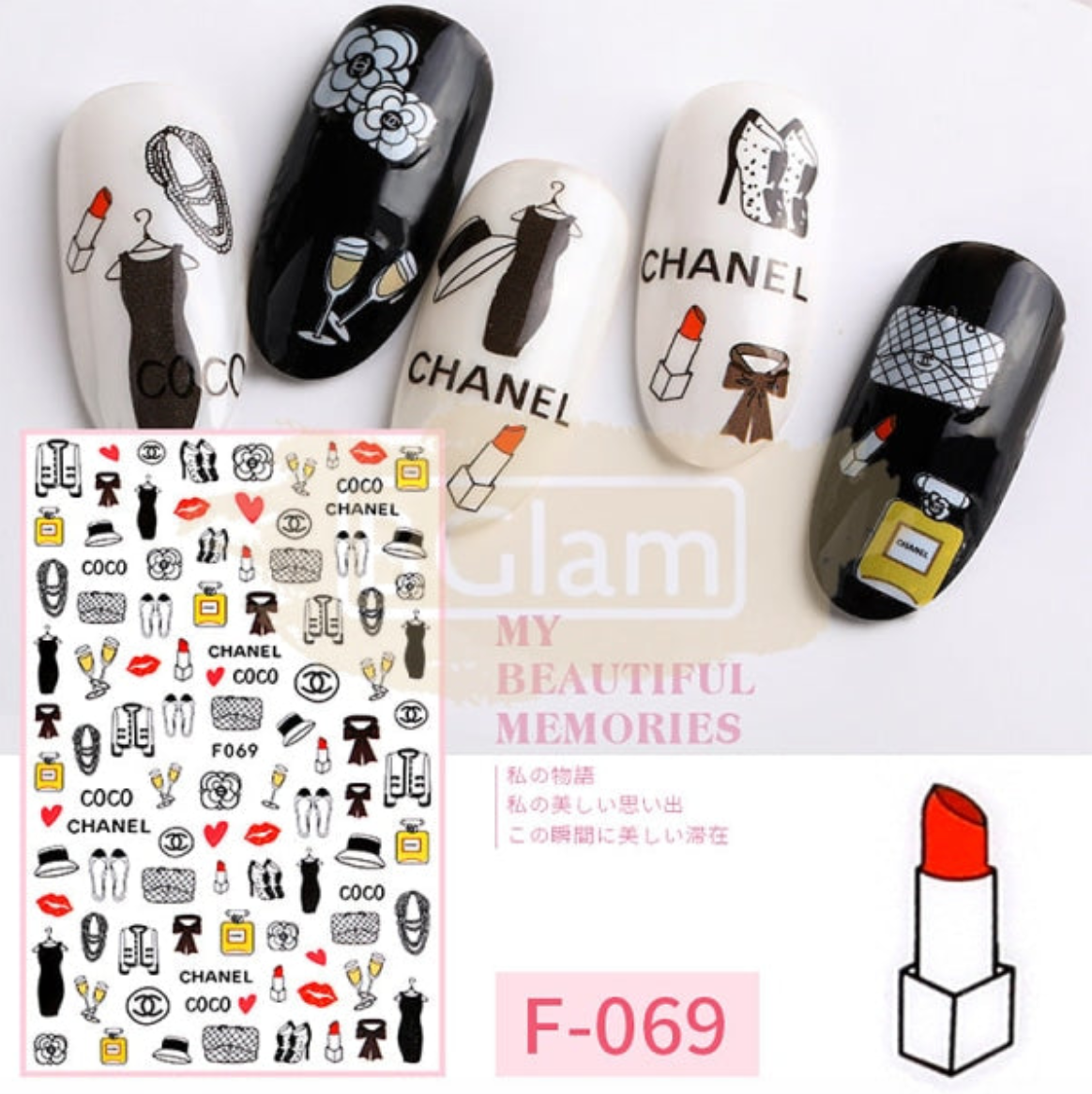 Nail Art Flower Stickers - F069