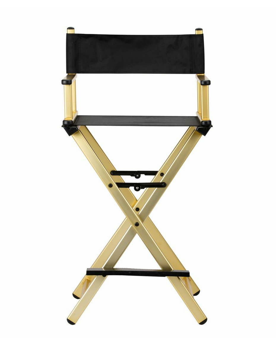 Professional Makeup Artist Director's Chair with Headrest | Gold