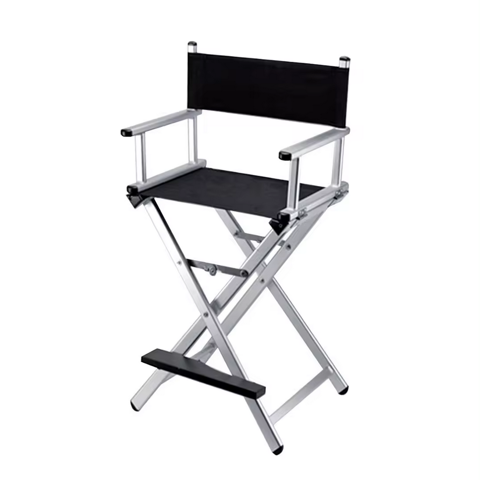 Professional Makeup Artist Director's Chair with Headrest | Silver