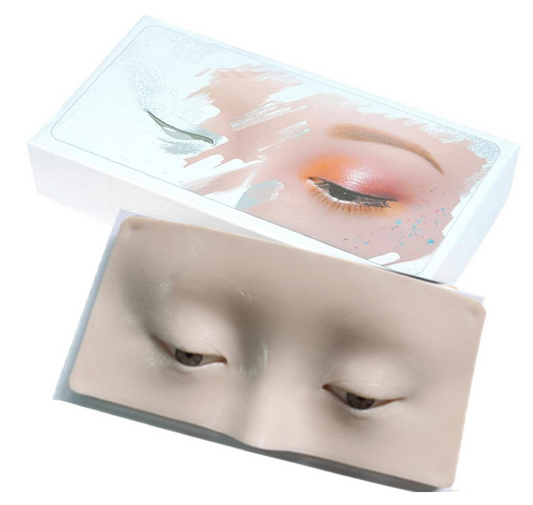 Planche 3D d'entraînement d'extension de cils et de maquillage en silicone