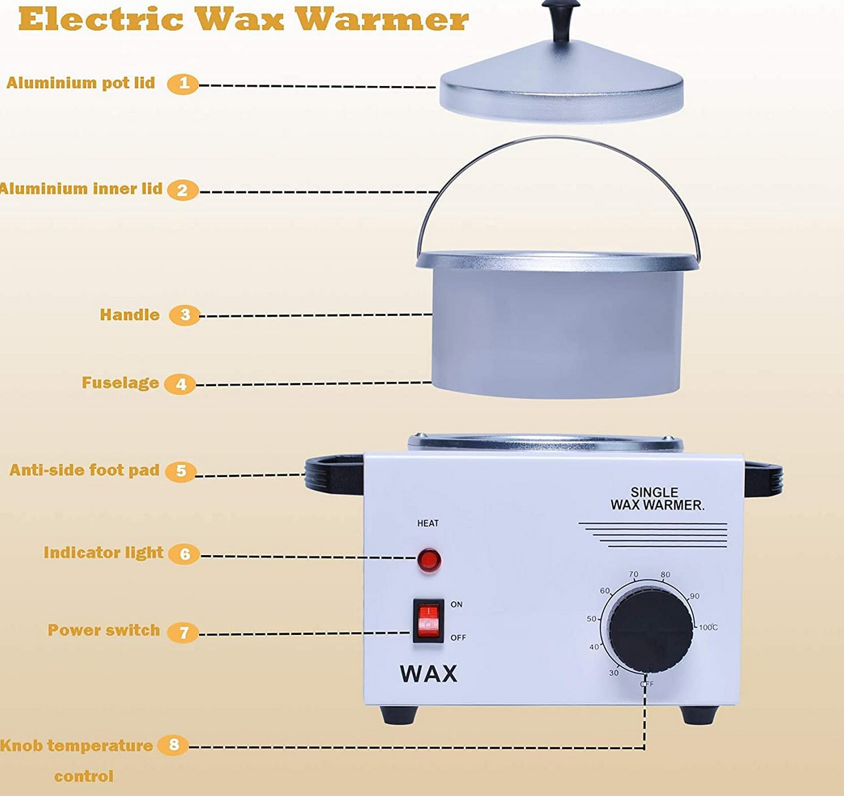 Professional Wax warmer Machine - Black