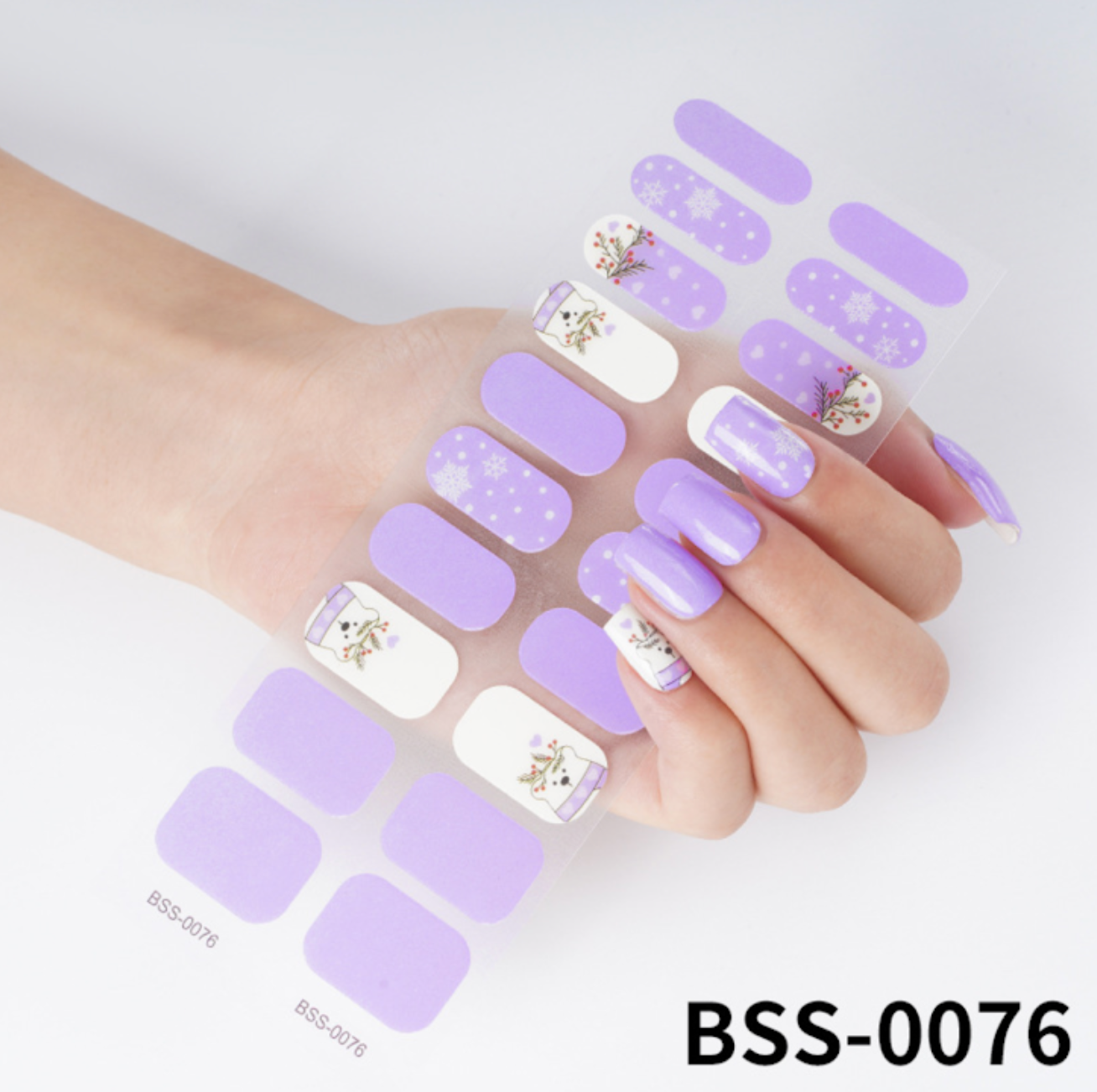 20 PCS Semi-Cured Gel Nail Wraps | BSS 0076