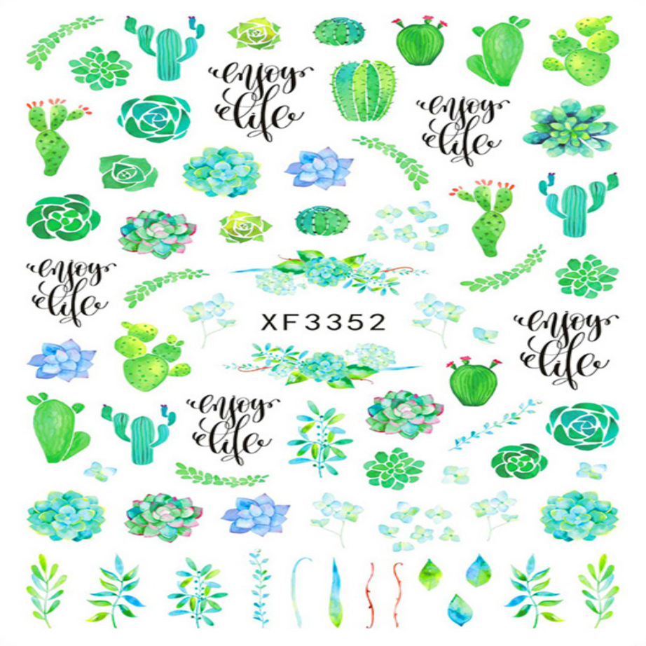 Nail Dried Flower Stickers XF3352