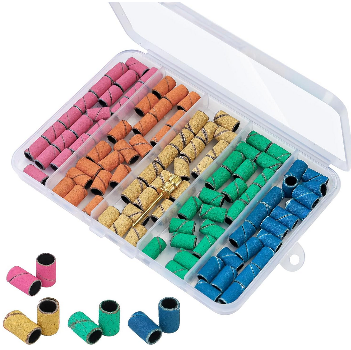 Kit de bandes de ponçage des ongles | Multicolore (100 pièces)