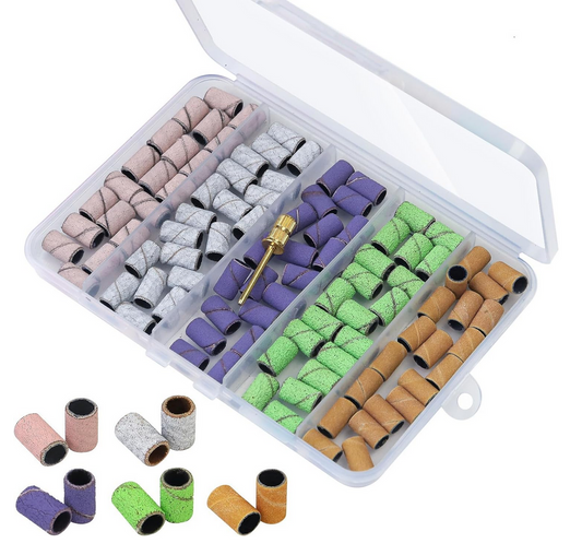 Kit de bandes de ponçage des ongles | Multicolore (100 pièces)