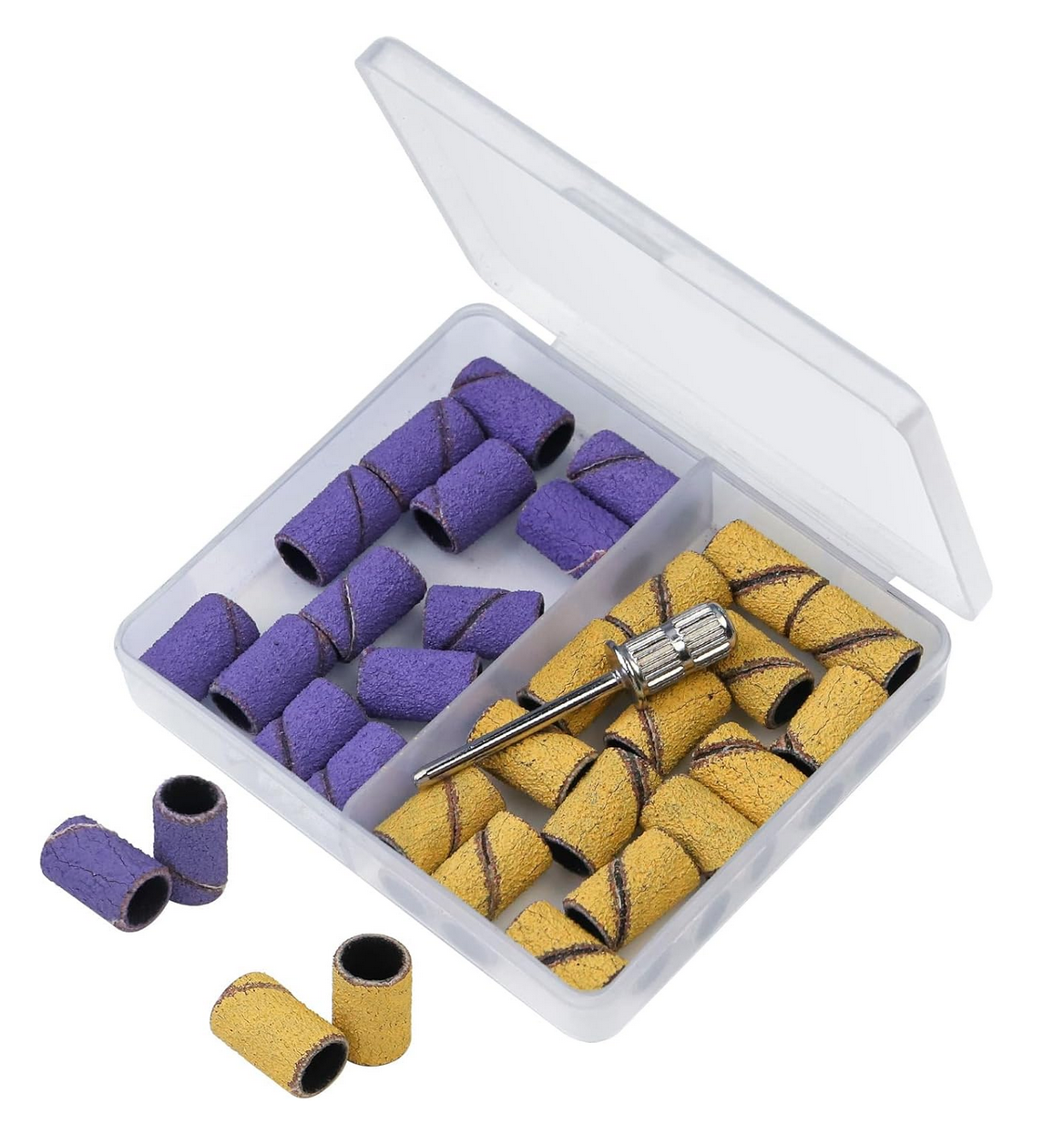 Nail Sanding Band Set | Purple & Yellow (30 pcs)