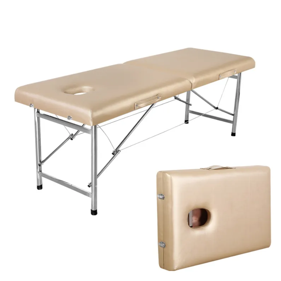 Portable Massage Bed 180*60*65cm | Champagne