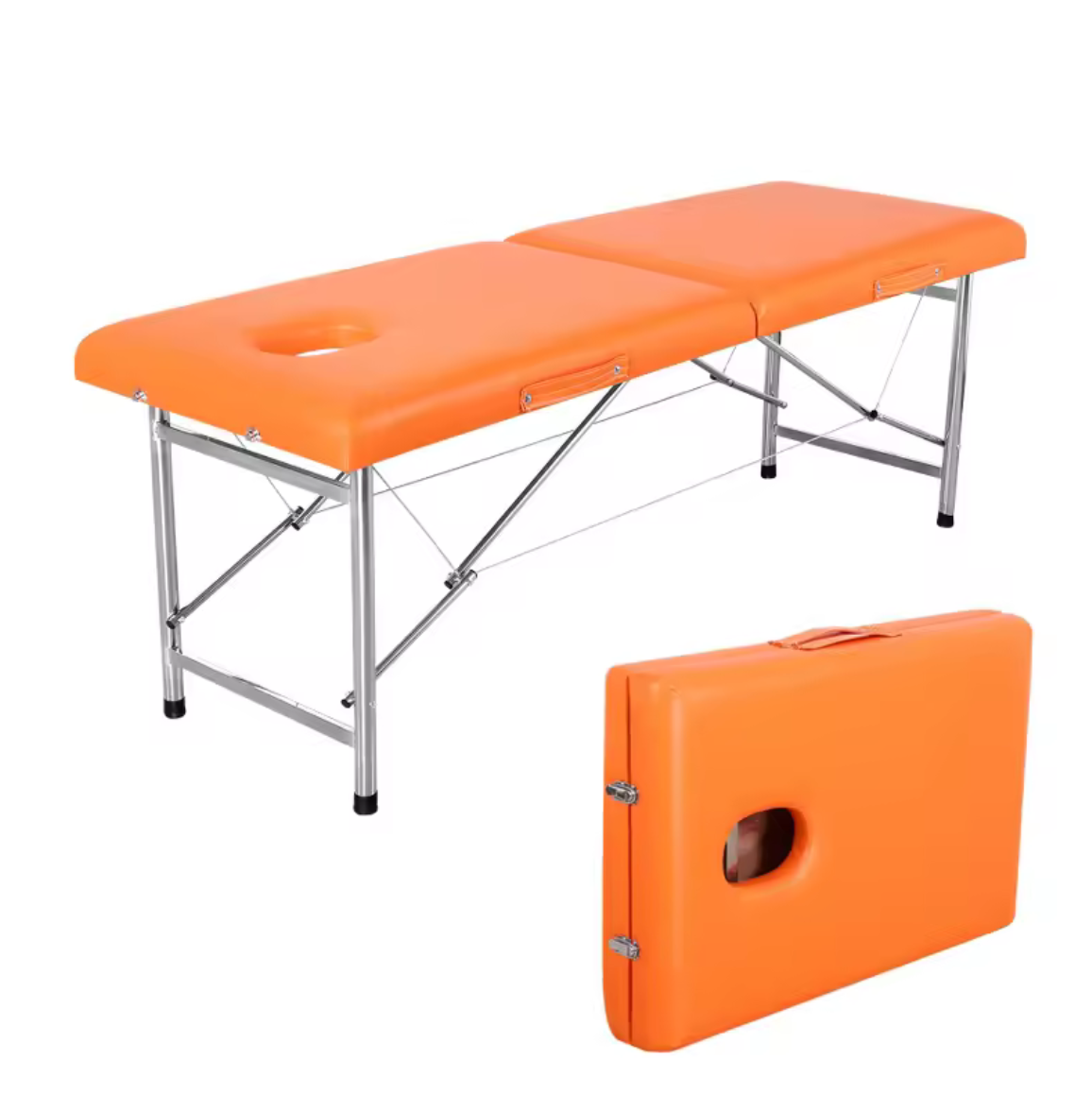 Portable Massage Bed 180*60*65cm | Orange