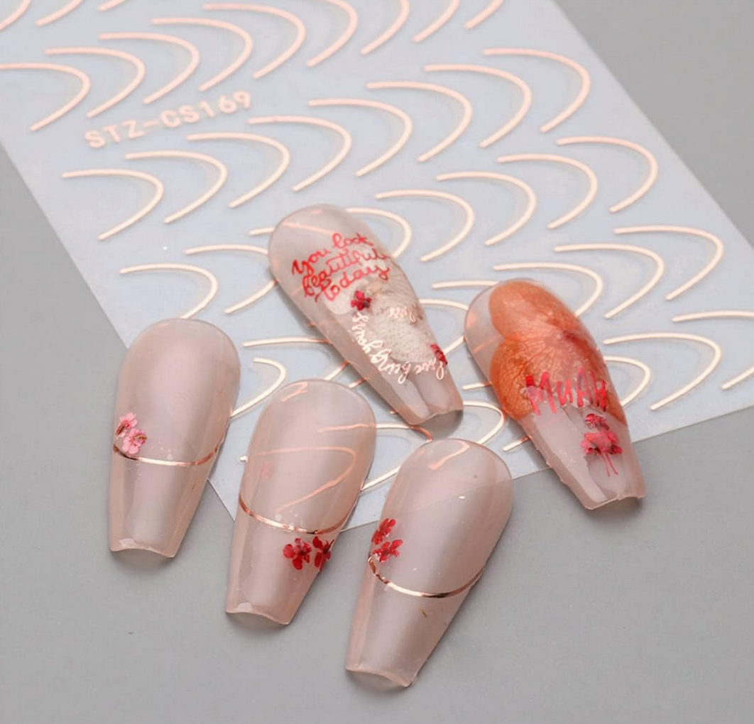 Nail Sticker STZ-CS169 | Rose Gold