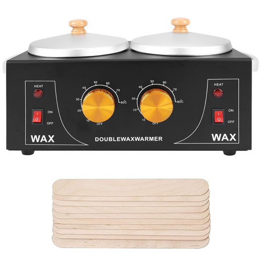 Professional Double Wax Warmer | Gold and Black