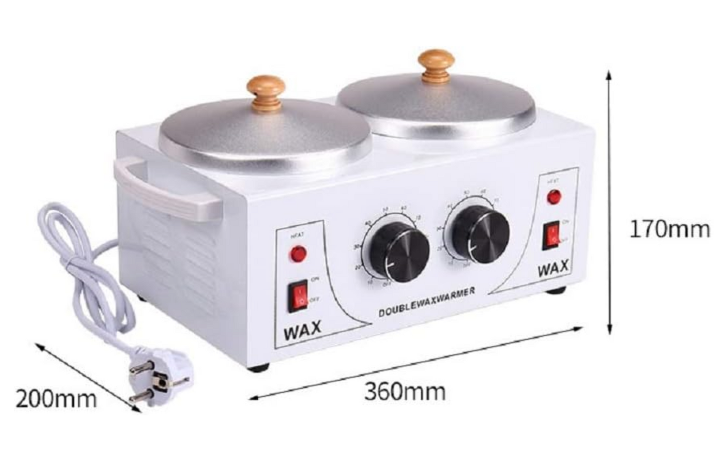 Professional Double Wax Warmer | White